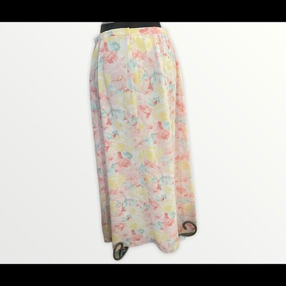 Vtg Pendleton Flowy Floral Fairy Romantic Skirt Womens 10  Ethereal Cottagcore - Picture 3 of 7